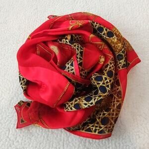 Dior vintage silk scarf cannage & CD medallion print lg size 80s 90s EUC